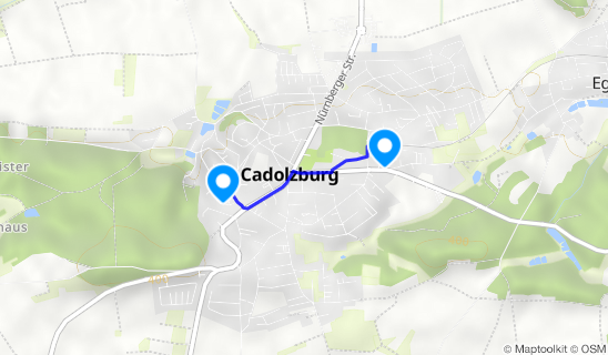 Kartenausschnitt Burg Cadolzburg